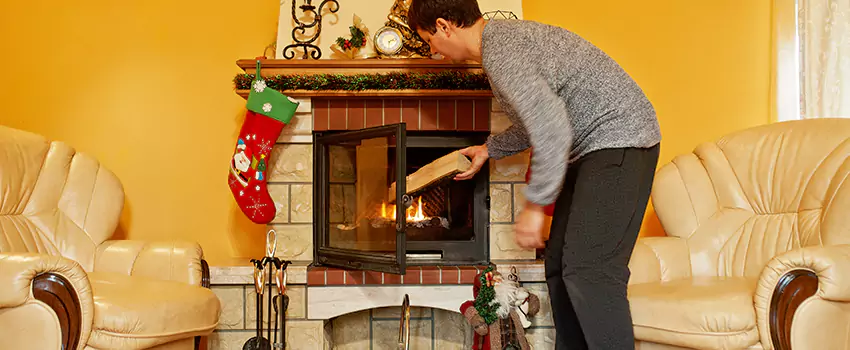 Rusted Metal Fireplace Restoration in Tehachapi, California